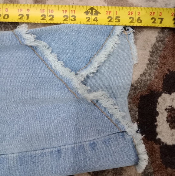 Luna Nora Light Wash Skinny Patch Jeans Size 16 Slimming Denim High Waist - Picture 10 of 15